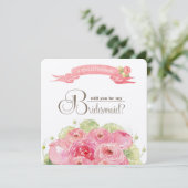 Junggesellinnenabschiede? Romantische Rose Einladung (Stehend Vorderseite)