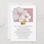 Junggesellinnenabschiede? Rosa Blumenkarten Einladung (Vorderseite)