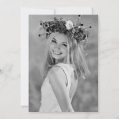 Junggesellinnenabschiede? Rosa Blumenkarten Einladung (Rückseite)