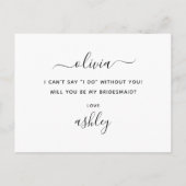 Junggesellinnenabschiede. Rosa-Boho-Blumenschrift Einladungspostkarte (Rückseite)