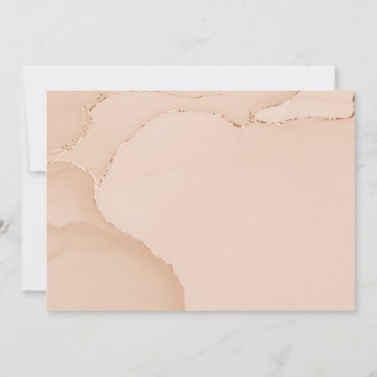 Junggesellinnenabschiede? Rose Gold & Blush Invit Einladung (Rückseite)