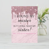 Junggesellinnenabschiede? Rose Gold Drilling Einladung (Stehend Vorderseite)