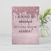 Junggesellinnenabschiede? Rose Gold Drilling Einladung (Stehend Vorderseite)