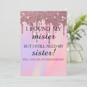 Junggesellinnenabschiede? Rose Gold Drilling Einladung (Stehend Vorderseite)