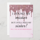 Junggesellinnenabschiede? Rose Gold Dripping Invi Einladung (Vorne/Hinten)