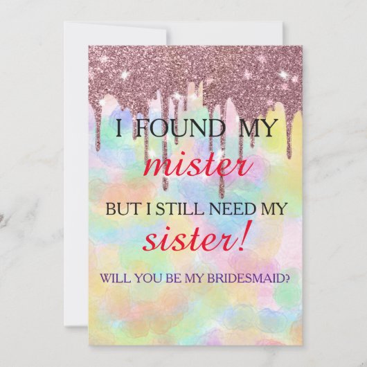 Junggesellinnenabschiede? Rose Gold Dripping Invi Einladung (Vorderseite)