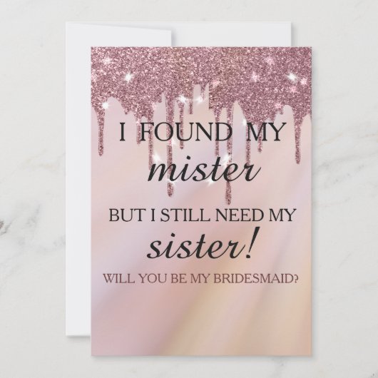 Junggesellinnenabschiede? Rose Gold Dripping Invi Einladung (Vorderseite)