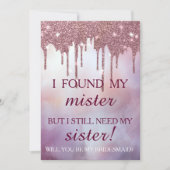 Junggesellinnenabschiede? Rose Gold Dripping Invi Einladung (Vorderseite)