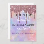 Junggesellinnenabschiede? Rose Gold Dripping Invi Einladung (Vorne/Hinten)