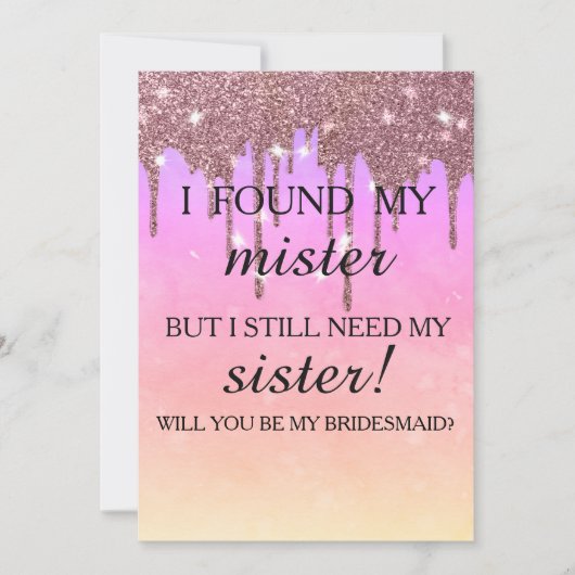 Junggesellinnenabschiede? Rose Gold Dripping Invi Einladung (Vorderseite)