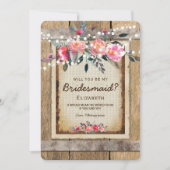 Junggesellinnenabschiede? | Rustikale Landflora Einladung (Vorderseite)