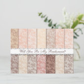 Junggesellinnenabschiede? Rustikale Vintage Spitze Einladung (Stehend Vorderseite)