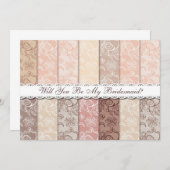 Junggesellinnenabschiede? Rustikale Vintage Spitze Einladung (Vorne/Hinten)