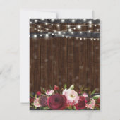 Junggesellinnenabschiede | Rustikaler Dorfhai Einladung (Rückseite)