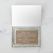 Junggesellinnenabschiede? Rustikaler Weißrahmen Einladung (Innenseite)