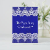 Junggesellinnenabschiede? Rustikales Burlap & Lace Einladung (Stehend Vorderseite)