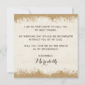 Junggesellinnenabschiede? Sandy Beach Wedding Einladung (Rückseite)