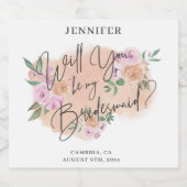 Junggesellinnenabschiede? Schaumweinetikett (Einzelnes Label)