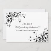 Junggesellinnenabschiede? Schwarzweißwirbel Einladung (Vorderseite)