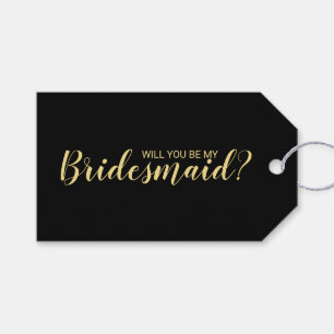 Junggesellinnenabschiede? Script Black und Gold Geschenkanhänger