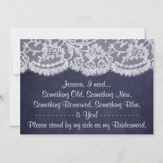 Junggesellinnenabschiede? Seekateboard und Lace Einladung (Rückseite)