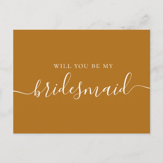 Junggesellinnenabschiede. Senf-Fallskript Einladungspostkarte (Vorderseite)