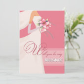 Junggesellinnenabschiede? Silhouette Einladung (Stehend Vorderseite)