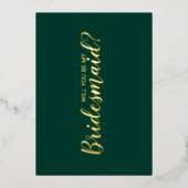 Junggesellinnenabschiede? Smarald und Gold Folieneinladung (Vorderseite)