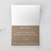 Junggesellinnenabschiede? Sonnenblume Rustikaler B Einladung (Innenseite)