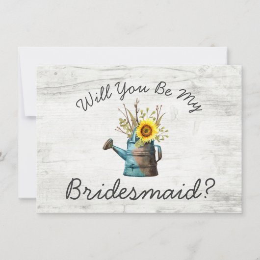 Junggesellinnenabschiede? Sonnenblumen und rustika Einladung (Vorderseite)