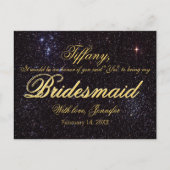 Junggesellinnenabschiede? Starry Night Einladungspostkarte (Vorderseite)