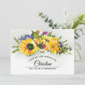 Junggesellinnenabschiede? Summer Meadow Rustic Einladung (Stehend Vorderseite)