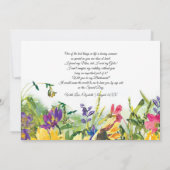 Junggesellinnenabschiede? Summer Meadow Rustic Einladung (Rückseite)