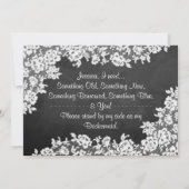 Junggesellinnenabschiede? Tafel und Tafel Einladung (Rückseite)