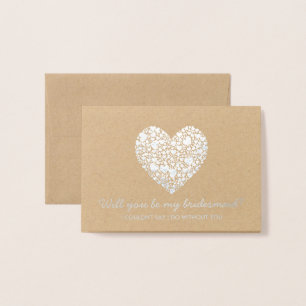 Junggesellinnenabschiede? Trendy Heart Folienkarte