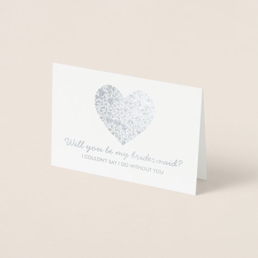 Junggesellinnenabschiede? Trendy Heart Folienkarte (Vorderseite)