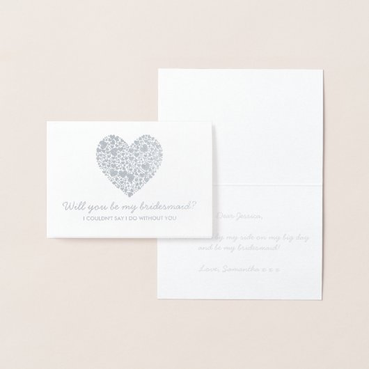 Junggesellinnenabschiede? Trendy Heart Folienkarte (Anzeige)