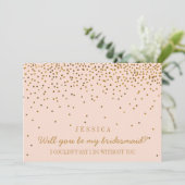 Junggesellinnenabschiede? Vintag Confetti Einladung (Stehend Vorderseite)