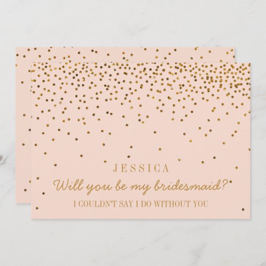 Junggesellinnenabschiede? Vintag Confetti Einladung (Vorne/Hinten)