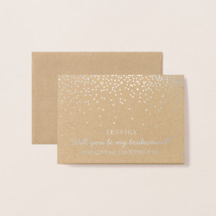 Junggesellinnenabschiede? Vintag Confetti Folienkarte