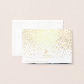 Junggesellinnenabschiede? Vintag Confetti Foto Folienkarte (Rückseite mit Umschlag)