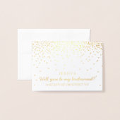 Junggesellinnenabschiede? Vintag Confetti Foto Folienkarte (Vorderseite mit Umschlag)