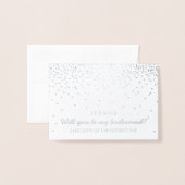 Junggesellinnenabschiede? Vintag Confetti Foto Folienkarte (Vorderseite mit Umschlag)