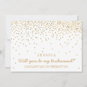 Junggesellinnenabschiede? Vintag Gold Confetti Einladung (Vorderseite)