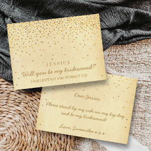 Junggesellinnenabschiede? Vintag Gold Confetti Einladung