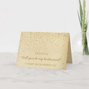 Junggesellinnenabschiede? Vintag Gold Confetti Einladung