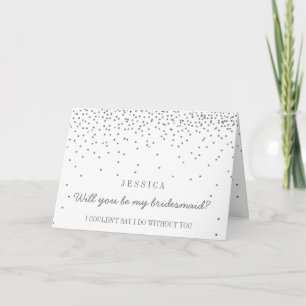 Junggesellinnenabschiede? Vintag Silver Confetti Einladung