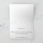 Junggesellinnenabschiede? Vintag Silver Confetti Einladung (Innenseite)