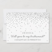 Junggesellinnenabschiede? Vintag Silver Confetti Einladung (Vorderseite)