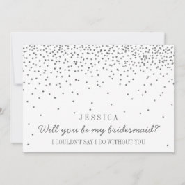 Junggesellinnenabschiede? Vintag Silver Confetti Einladung